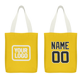 Custom Gold Black Canvas Tote Bag