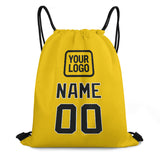 Custom Gold Black Drawstring Bag