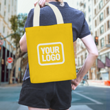 Custom Gold Black Canvas Tote Bag