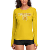 Custom Gold Yellow Women's Long-Sleeve Shirt