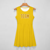 Custom Gold Yellow Cheerleader Dress