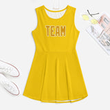 Custom Gold Yellow Cheerleader Dress