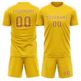 Custom Gold Yellow Soccer Jersey