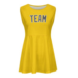 Custom Gold Dark Grey Cheerleader Dress