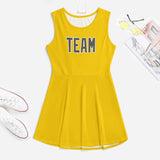 Custom Gold Dark Grey Cheerleader Dress