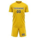 Custom Gold Dark Grey Soccer Jersey