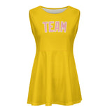 Custom Gold Light Pink Cheerleader Dress
