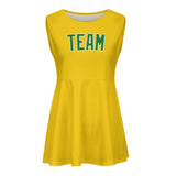 Custom Gold Emerald Green Cheerleader Dress