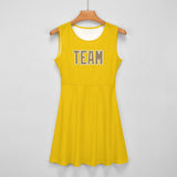 Custom Gold Light Khaki Cheerleader Dress