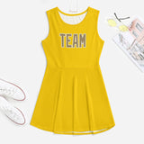Custom Gold Light Khaki Cheerleader Dress