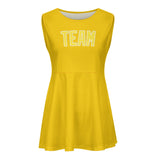 Custom Gold Light Yellow Cheerleader Dress