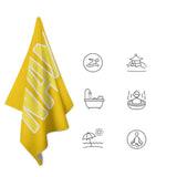 Custom Gold Light Yellow Beach Towel