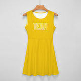 Custom Gold Light Yellow Cheerleader Dress