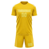 Custom Gold Light Yellow Soccer Jersey