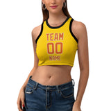 Custom Gold Orange Sleeveless Tank Top