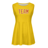 Custom Gold Orange Cheerleader Dress