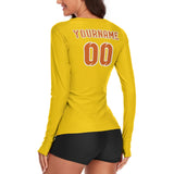 Custom Gold Orange Women's Long-Sleeve Shirt