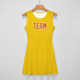 Custom Gold Orange Cheerleader Dress