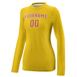 Custom Gold Orange Women's Long-Sleeve Shirt