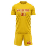 Custom Gold Orange Soccer Jersey