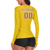 Custom Gold Copper Rose Women's Long-Sleeve Shirt