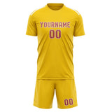 Custom Gold Copper Rose Soccer Jersey