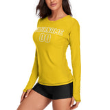 Custom Gold Gold Women's Long-Sleeve Shirt