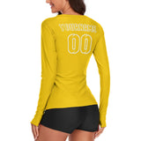 Custom Gold Gold Women's Long-Sleeve Shirt