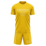 Custom Gold Gold Soccer Jersey