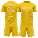 Custom Gold Gold Soccer Jersey