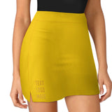 Custom Gold Yellow A-Line Skort
