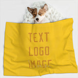 Custom Gold Yellow Pet Blanket