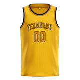 Custom Gold & Yellow Colors Design Sports Basketball Jersey