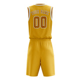 Custom Gold Yellow Basketball Set