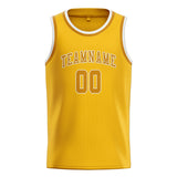Custom Gold & Yellow Colors Design Sports Basketball Jersey