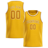Custom Gold & Yellow Colors Design Sports Basketball Jersey