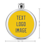 Custom Gold Dark Grey Hip Flask