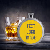 Custom Gold Dark Grey Hip Flask