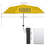 Custom Gold Dark Grey Automatic Umbrella