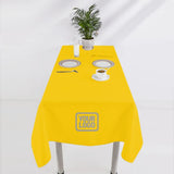Custom Gold Dark Grey Square Table Cloth