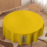 Custom Gold Gray Round Table Cloth