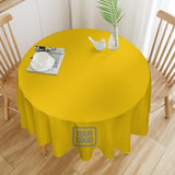 Custom Gold Gray Round Table Cloth