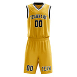 Custom Gold Dark Grey Basketball Set