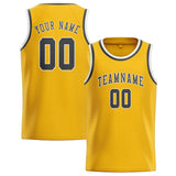 Custom Gold & Dark Grey Colors Design Sports Basketball Jersey