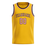 Custom Gold & Light Pink Colors Design Sports Basketball Jersey