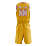 Custom Gold Light Pink Basketball Set