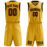 Custom Gold Khaki Basketball Set