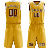 Custom Gold Khaki Basketball Set