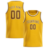 Custom Gold & Khaki Colors Design Sports Basketball Jersey