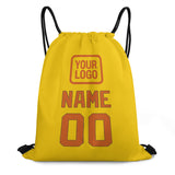 Custom Gold Orange Drawstring Bag